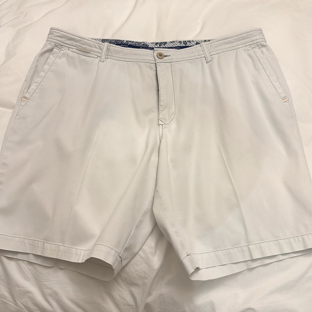 Tommy Bahama cream and Blue Shorts